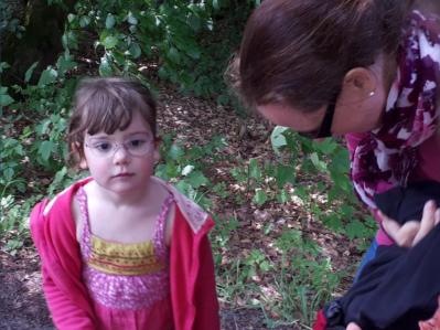 Die Anstrengungen stehen Annika ins Gesicht geschrieben Gelände am Rossweiher