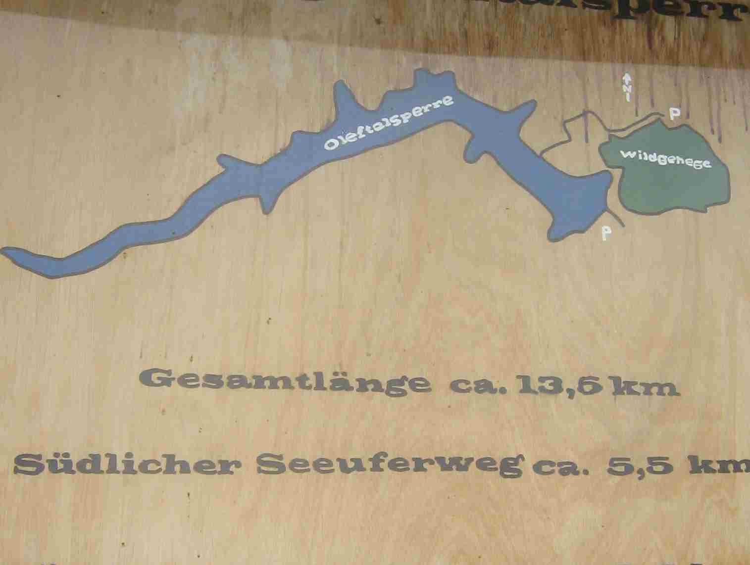 Karte der Oleftalsperre